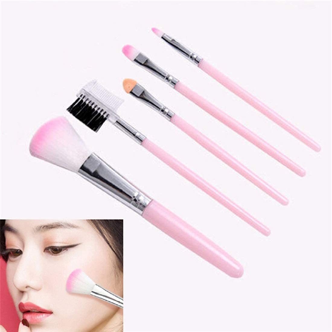 T.Y.A Makeup Eyeshadow Kit + 5 Pcs Makeup Brush + 2 Pc Blender Puff Combo Multicolor