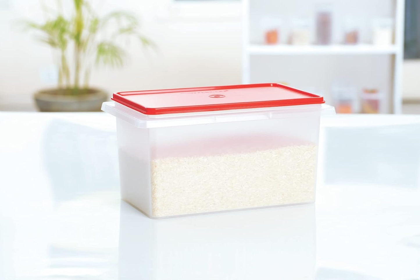 Tupperware TRK085 Plastic Rice Keeper - 5 kg, COLOR MAY VARY
