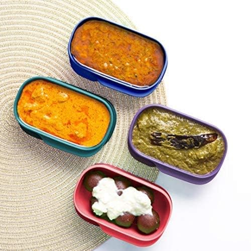 Tupperware Plastic My Lunch Inner Container 4Pc (Multicolour), 120Ml- COLOR MAY VARY