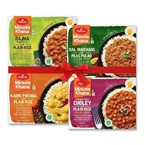 Haldiram's Ready To Eat Kadhi Pakora Rice,Dal Makhani Rice, Rajma, Choley Rice And Rajma Rice Combo