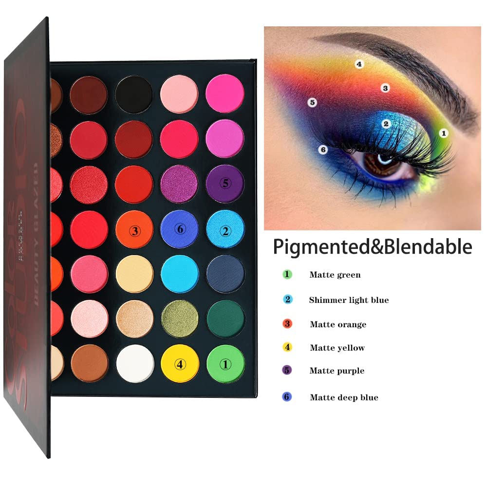 LOBE MIRACLE High Pigment Eyeshadow Palette Color Studio Makeup Colorful Shades