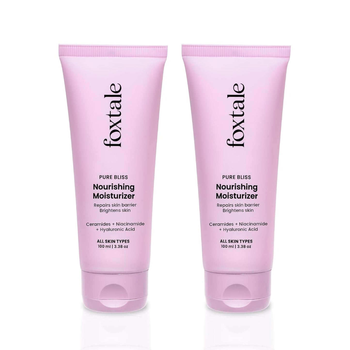 Foxtale Nourishing Ceramide Face Moisturizer - (Pack of 2) with Niacinamide 100 ml