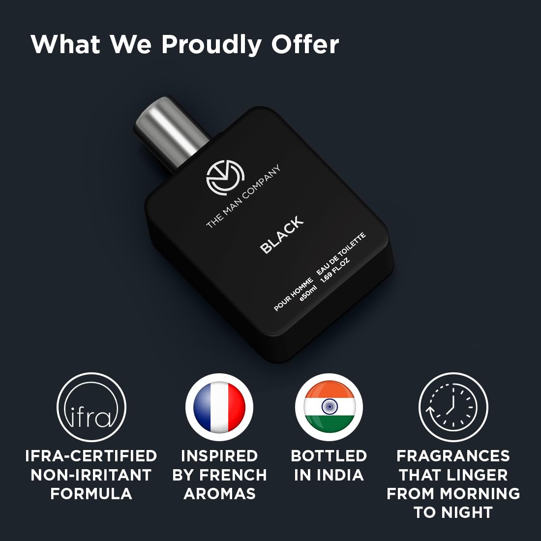 The Man Company Black Edt Perfume For Men - 50Ml