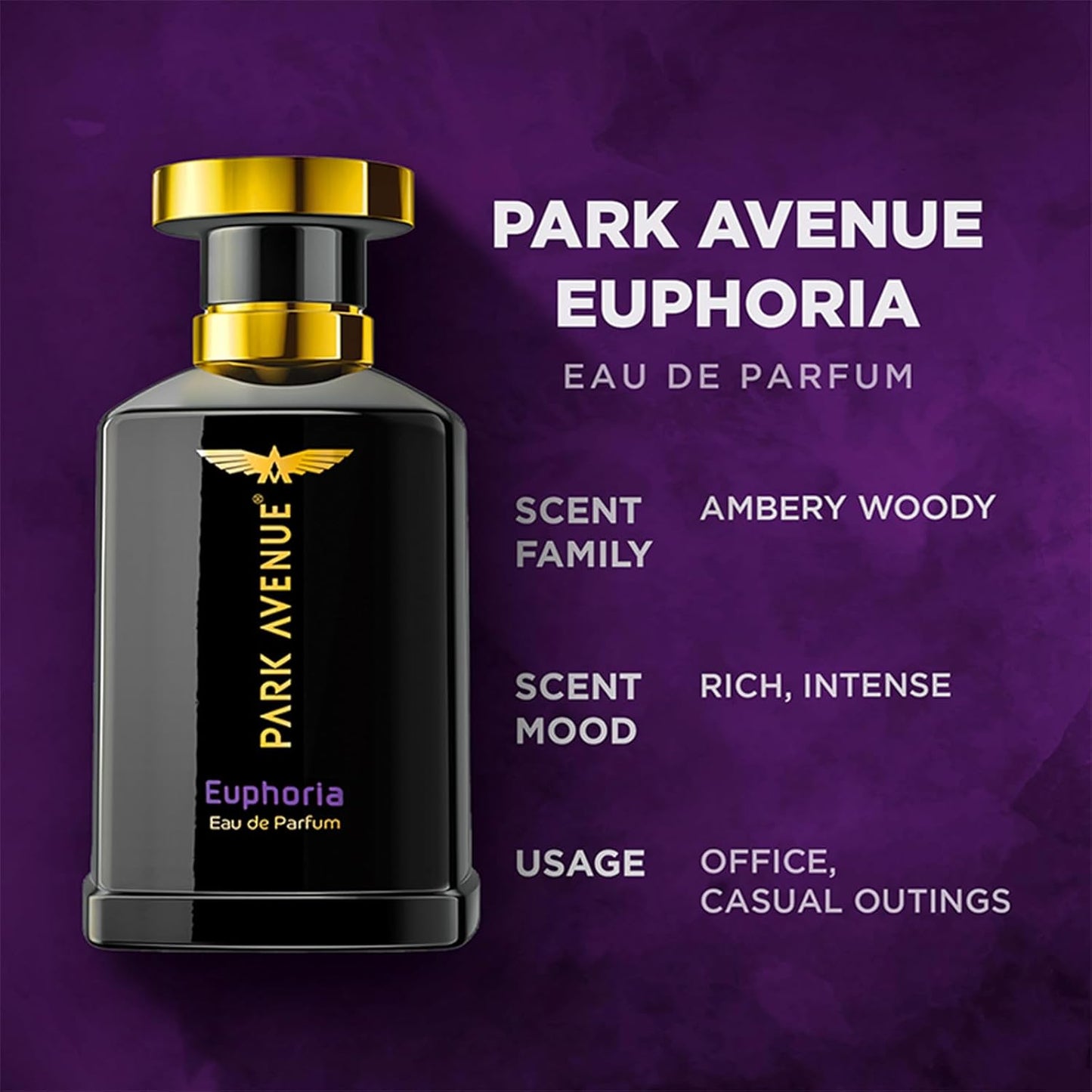 Park Avenue Euphoria, Eau De Parfum Men, 100ml Long Lasting Perfume for Men