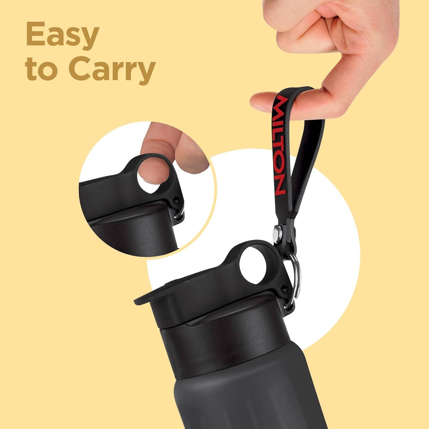 MILTON Maverick 600 Stainless Steel Water Bottle, Leakproof Lid, Single Walled 620 ML