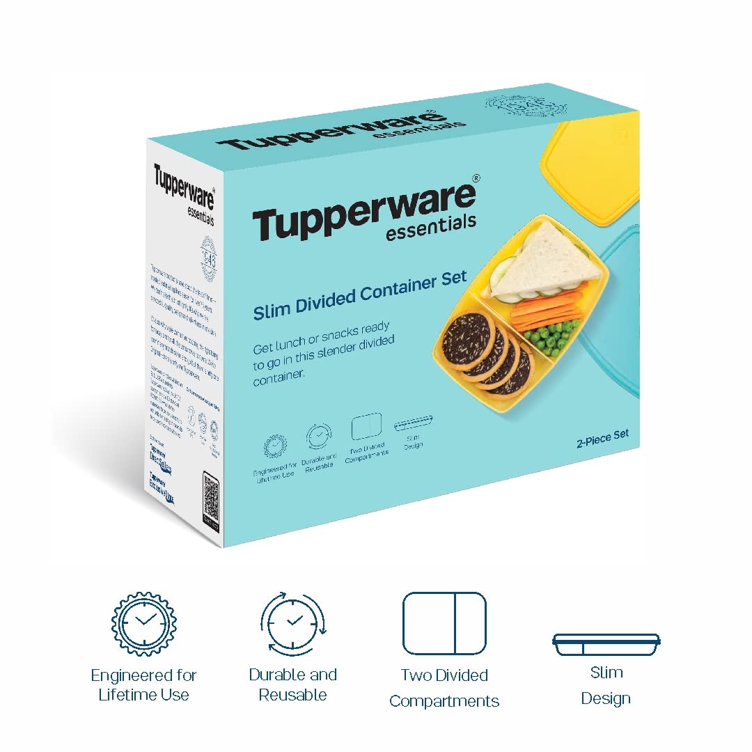 Tupperware Slim Divided Lunch Container (Set of 2)