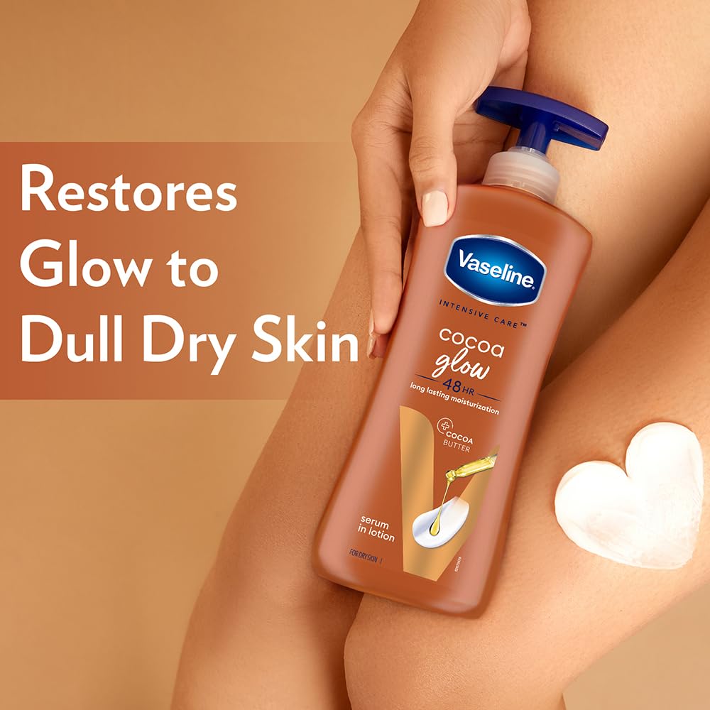 Vaseline Cocoa Glow Serum In Lotion 600 ml Glowing & Soft Skin
