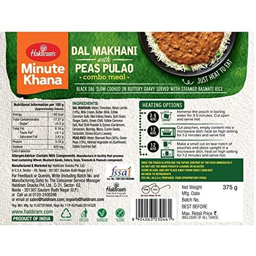 Haldiram's Ready To Eat Kadhi Pakora Rice,Dal Makhani Rice, Rajma, Choley Rice And Rajma Rice Combo
