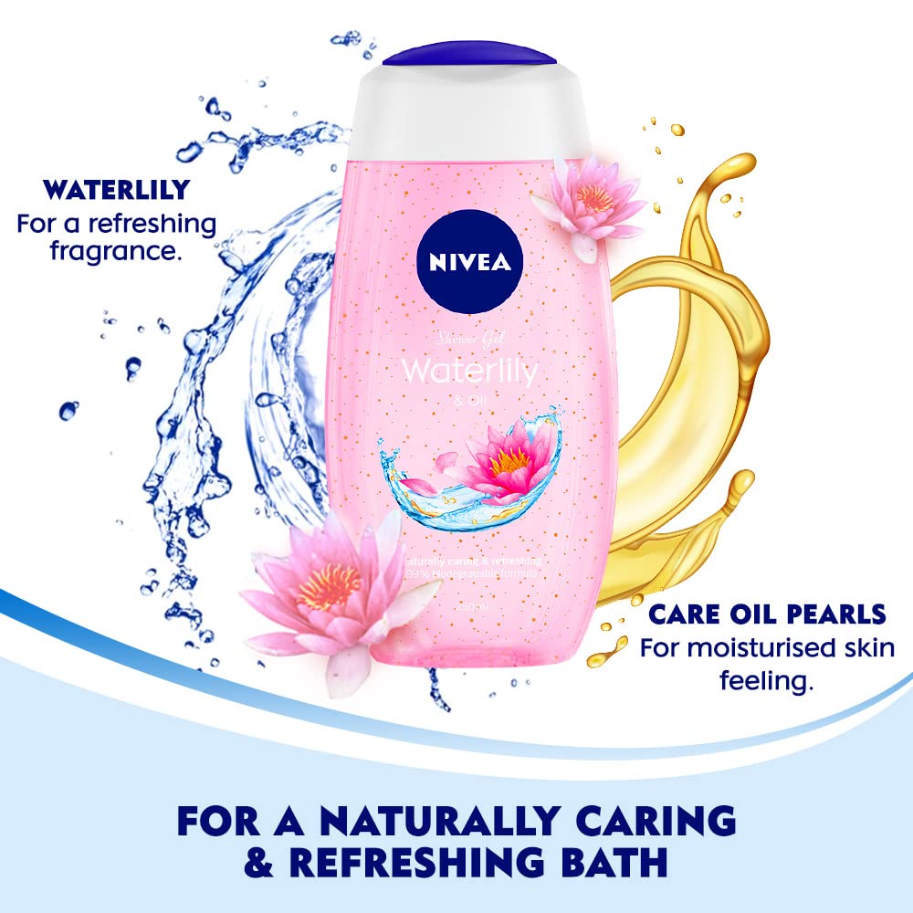 NIVEA Waterlily & Oil 250ml Body Wash Clean, Healthy & Moisturized Skin