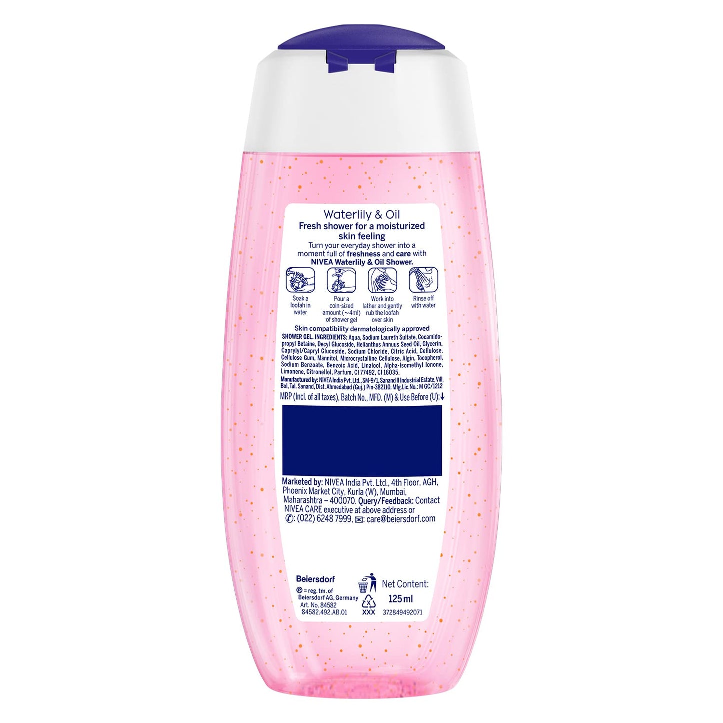 NIVEA Waterlily & oil 125 ml Body Wash Clean, Healthy & Moisturized Skin