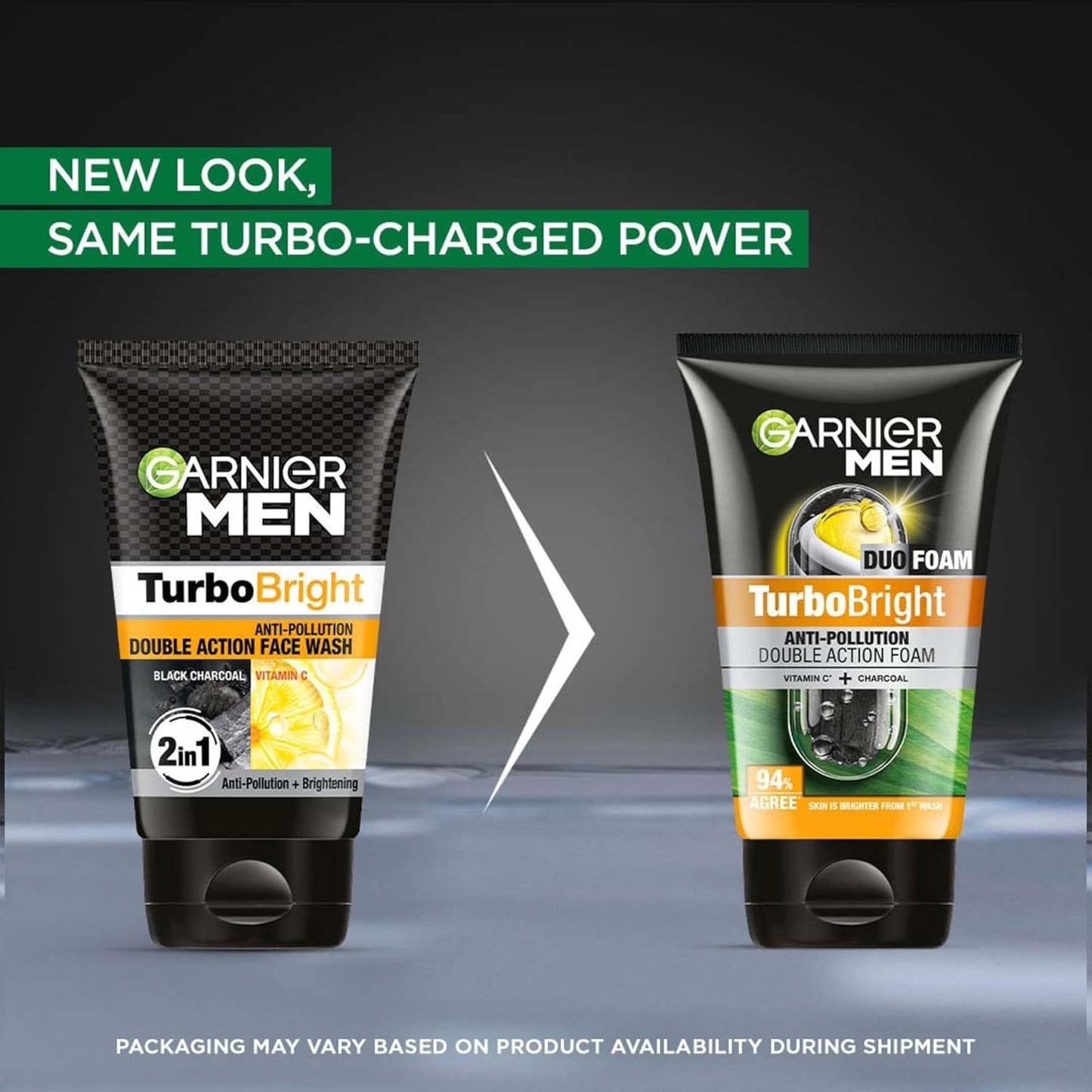 Garnier Men Face Wash TurboBright Double Action 100 g