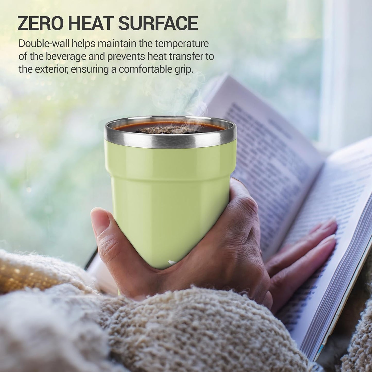 MILTON Cool Touch Deccan Coffee Mug 350 Double Walled 330 ml Green