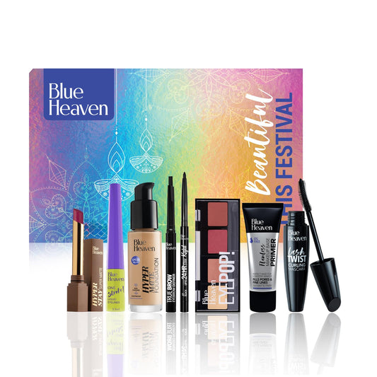 Blue Heaven Festive Makeup Kit Set Pack of 8 Makeup Essentials