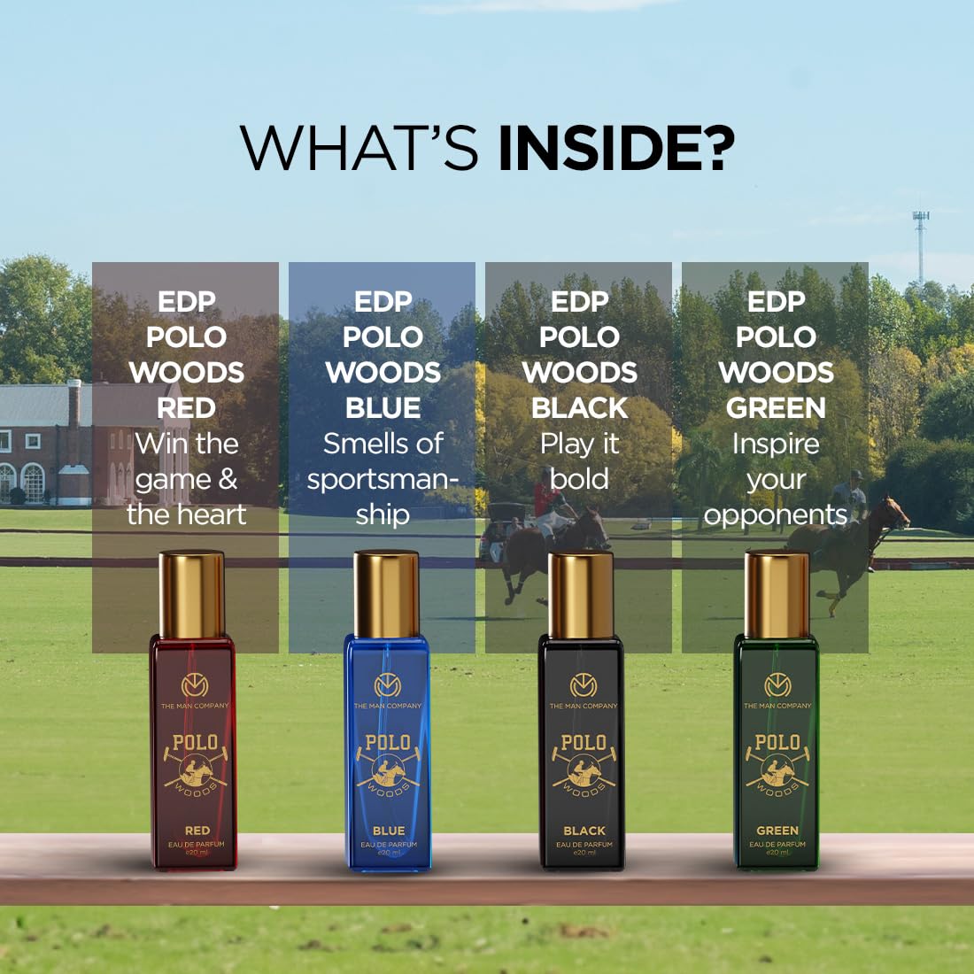 The Man Company Specially Curated Perfume Polo Woods Gift Set For Men, Spray - 4X20Ml