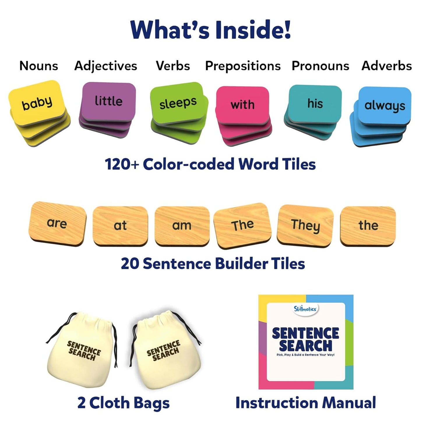 Skillmatics Educational Board Game - Sentence Search, Fun Learning Toys & Games for Kids