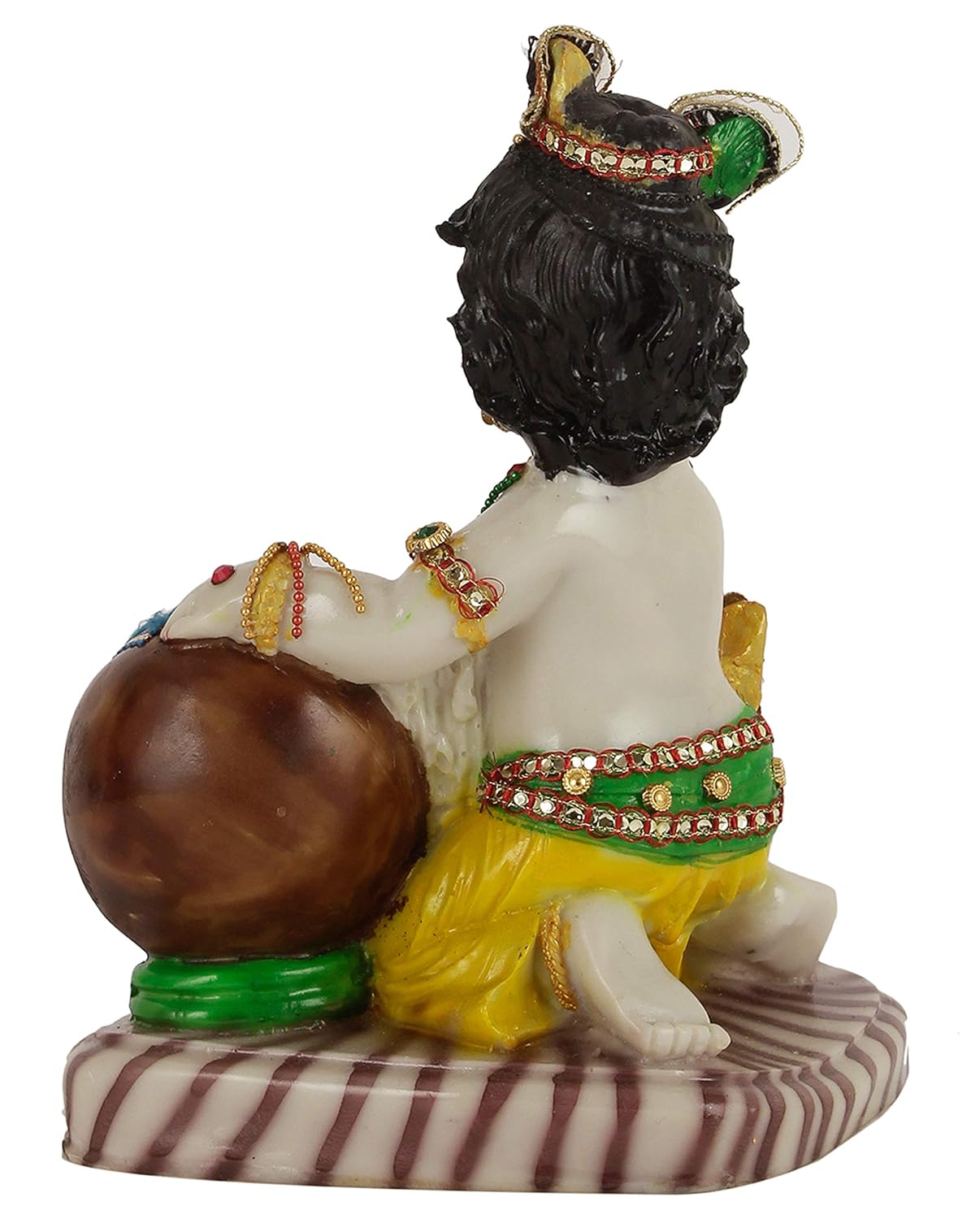 Lord Krishna Makhan Chor Idol Statue Figurine Showpiece (19 x 15 x 9 cm)