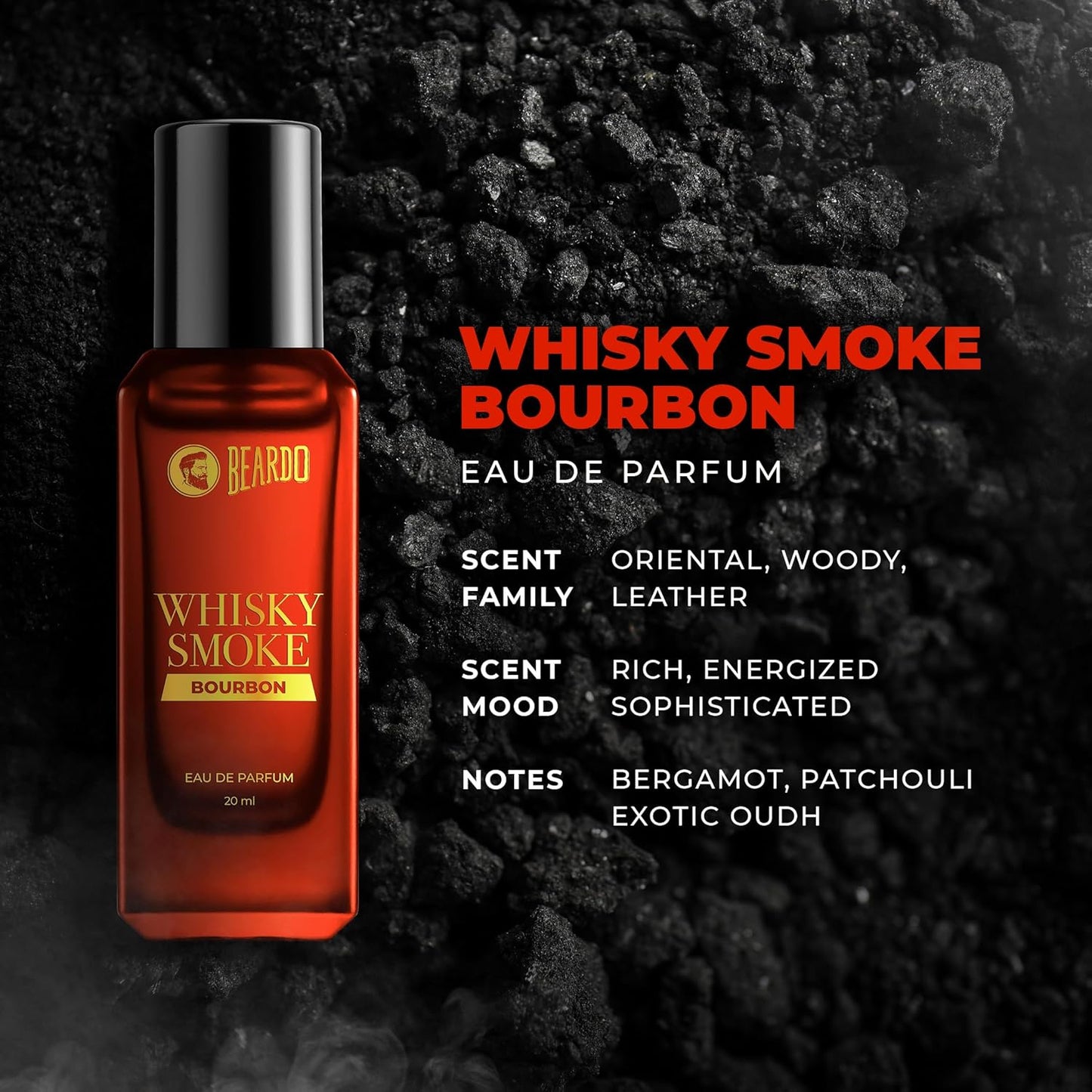 Beardo AquaSmoke Trio Collection- Mariner,Whisky Smoke & Whiskey Smoke Bourbon Perfume for Men v