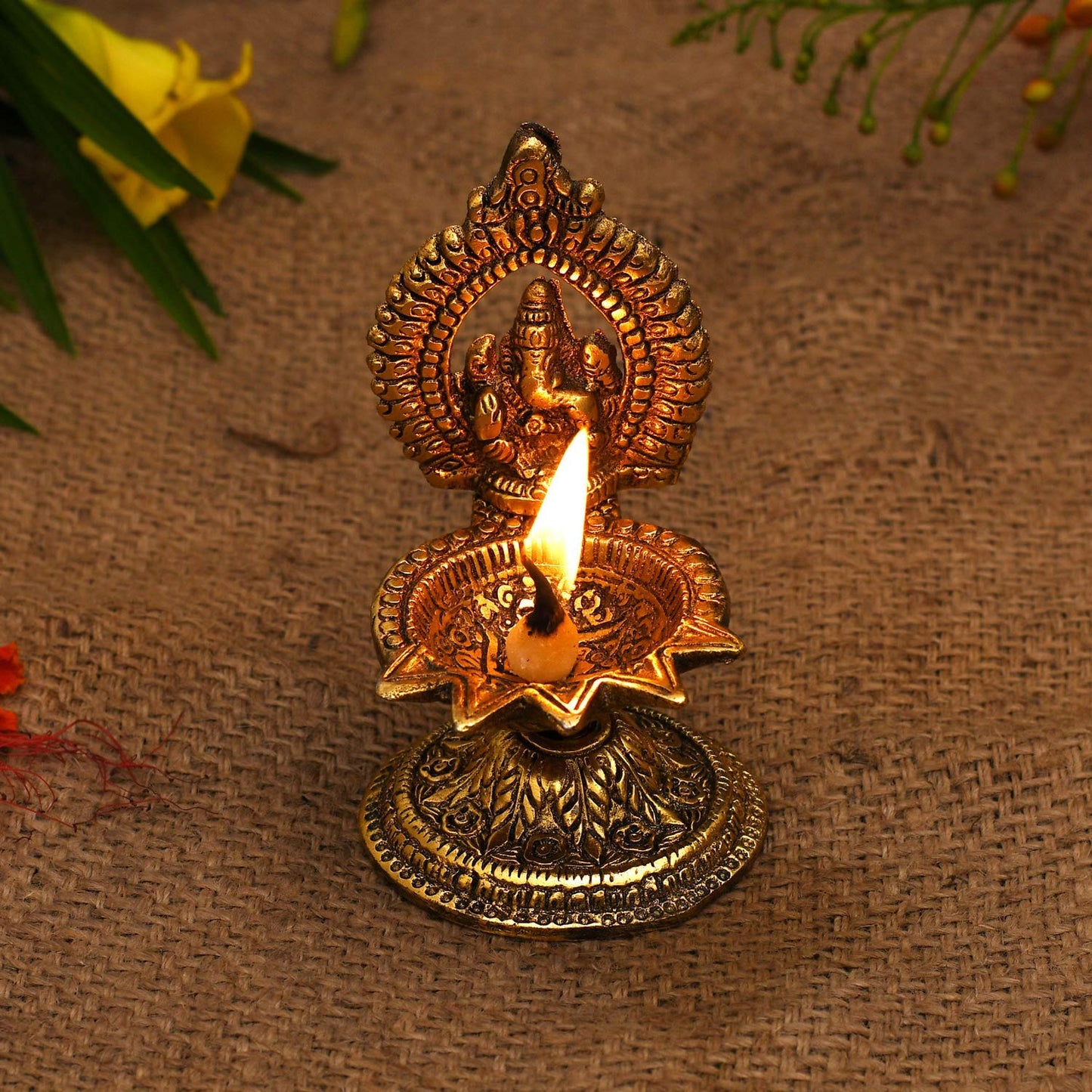 Ganesha Diya Oil Lamp - Diwali Diya for Puja Diwali Gift Home Temple Articles Decoration Gifts