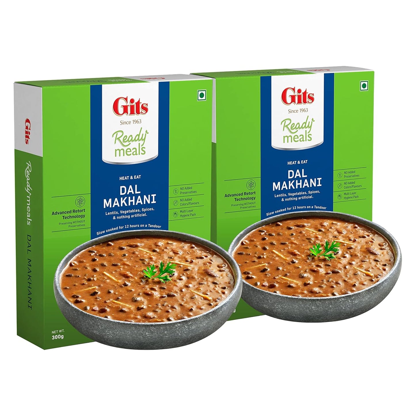 Gits Ready to Eat Dal Makhani Pack of 2 Each 300g