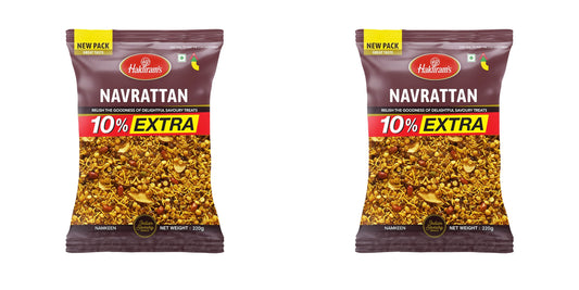 Haldiram's Namkeen Navrattan 220 g (pack of 2)