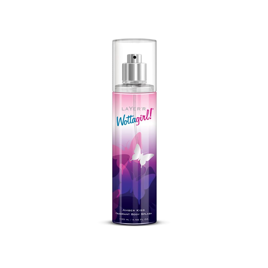 Wottagirl Amber Kiss Body Splash for Women Long Lasting Mist 135ml
