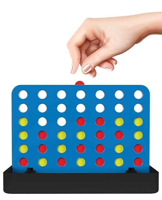 Funskool Games - Travel Strike 4, Classic Board Game, Get 4 in A Row, Disc Dropping Game