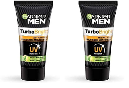 Garnier Men Moisturiser Brightening and Anti-Pollution TurboBright 40 g (Pack of 2)