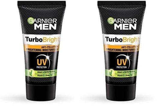 Garnier Men Moisturiser Brightening and Anti-Pollution TurboBright 40 g (Pack of 2)