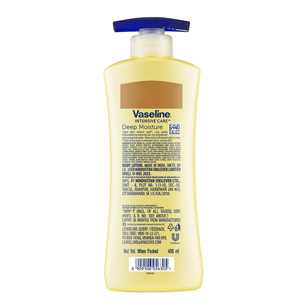 Vaseline Deep Moisture Body Lotion For Dry Skin 400ml