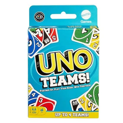 ARCADE GAMES U.N.O Teams Card Game Show – Family & Party Game Set for Kids & Adults, 7+ Years, Multicolor, 2–10 Players