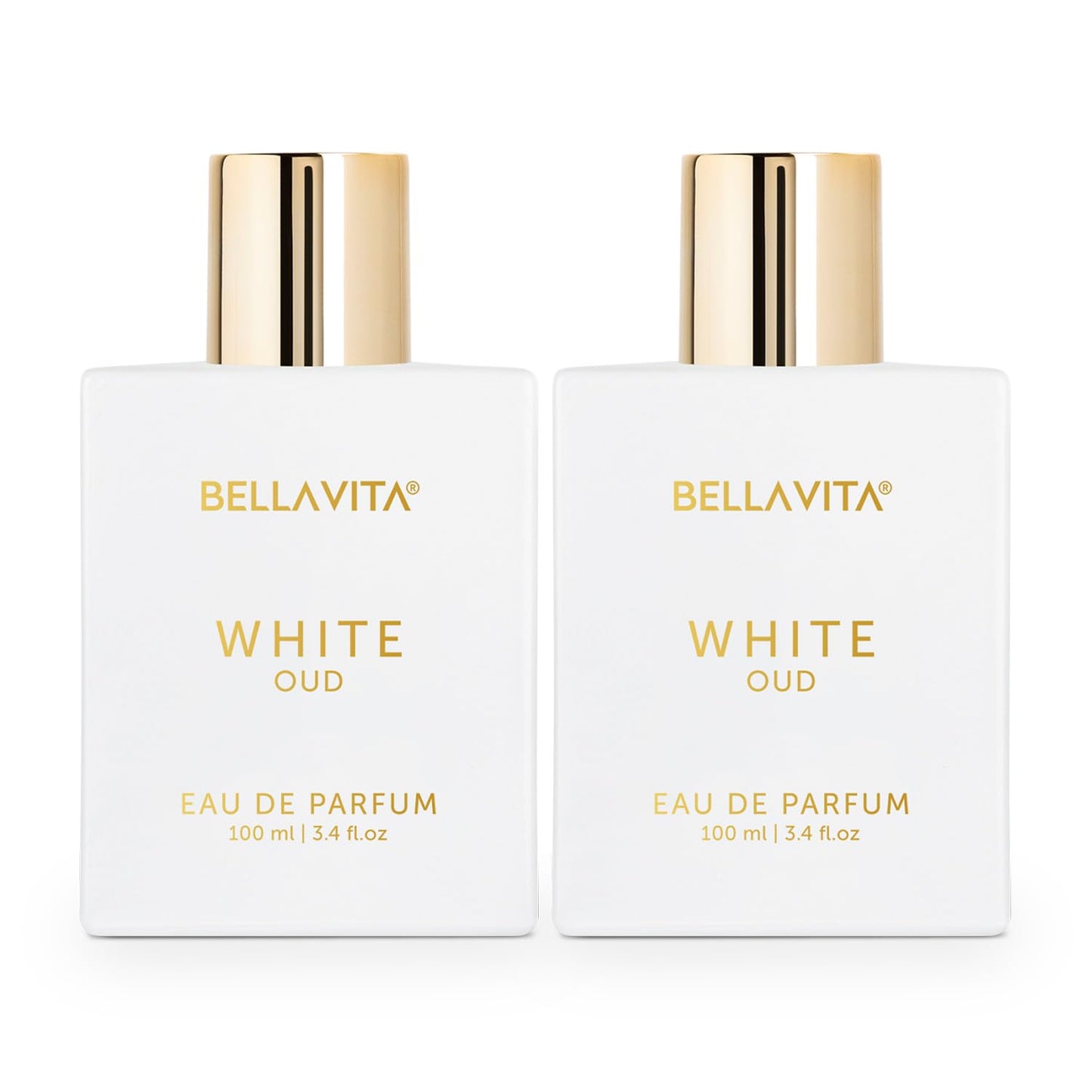 Bella Vita Luxury White Oud Unisex  Long Lasting Perfume EDP Pack of 2 x 100ml