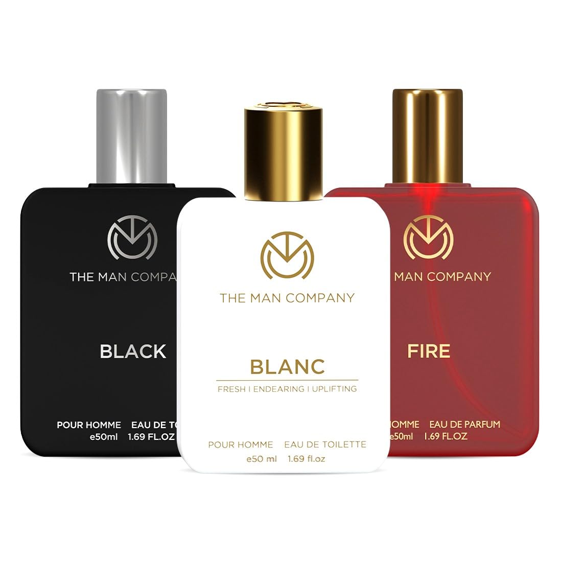 The Man Company Eau de Toilette Trio, 50ml each - Fire, Blanc, Black