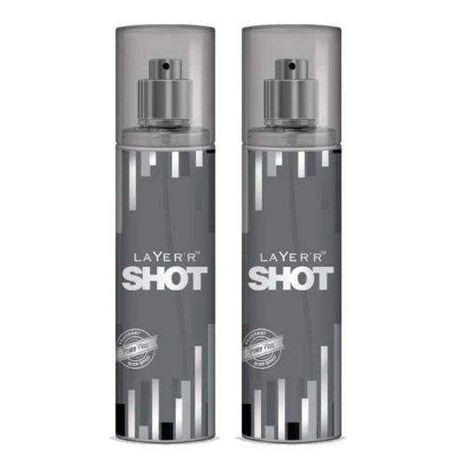 Layer'r Shot Fragrant Power Play Body Spray For Men 135Ml (Pack Of 2) Amber Wood