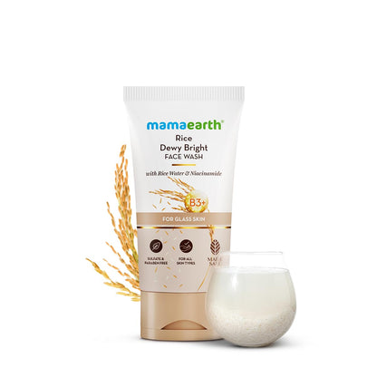 Mamaearth Rice Dewy Bright Face Wash With Rice Water & Niacinamide for Glass Skin 150 ml