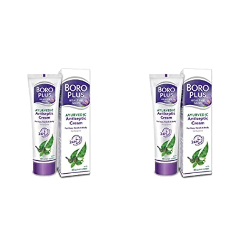 Boroplus Antiseptic Cream  Moisturises Dry Skin Tulsi And Aloe Vera 120Ml (pack of 2 )
