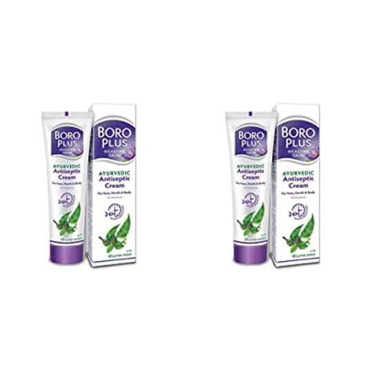 Boroplus Antiseptic Cream  Moisturises Dry Skin Tulsi And Aloe Vera 120Ml (pack of 2 )