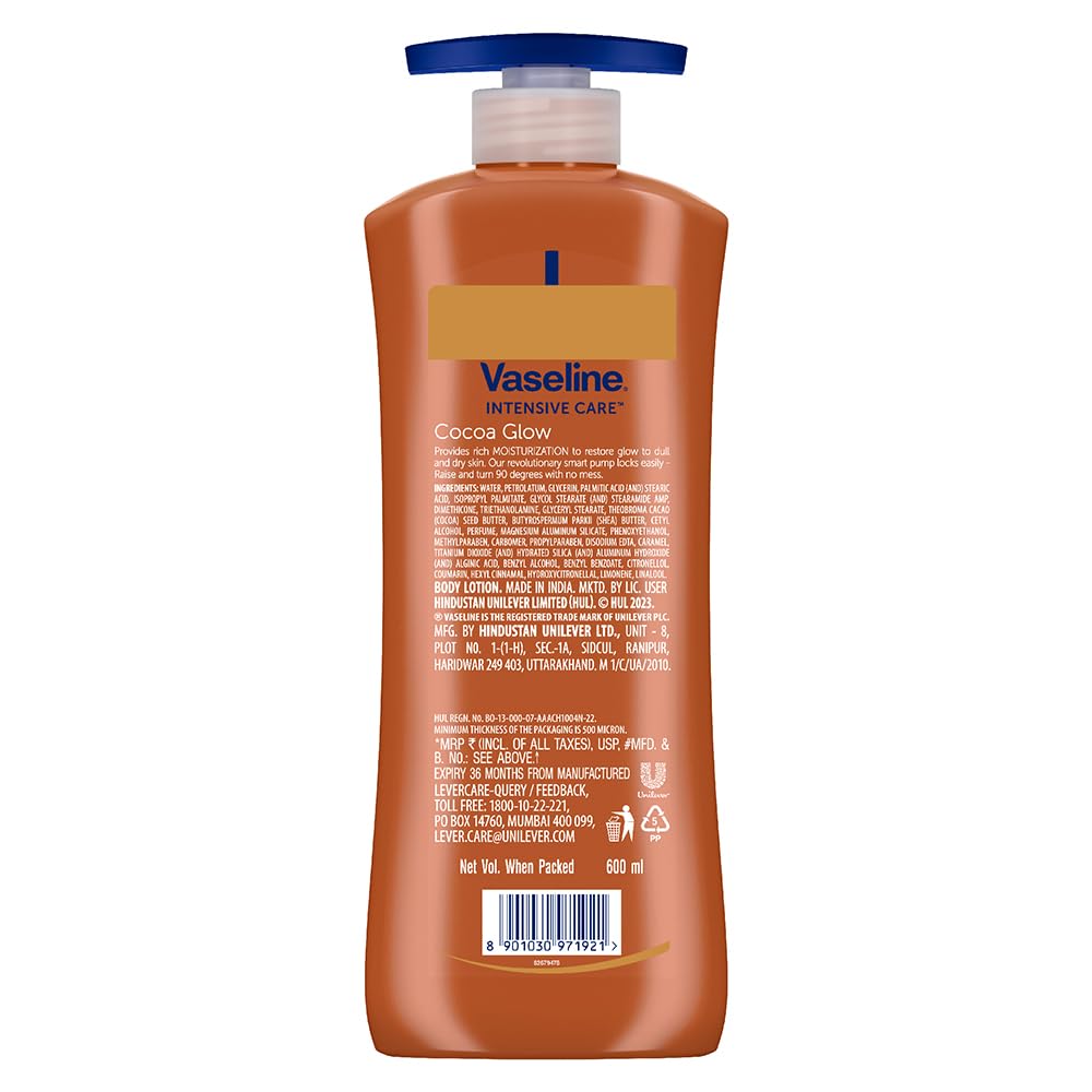 Vaseline Cocoa Glow Serum In Lotion 600 ml  Glowing & Soft Skin