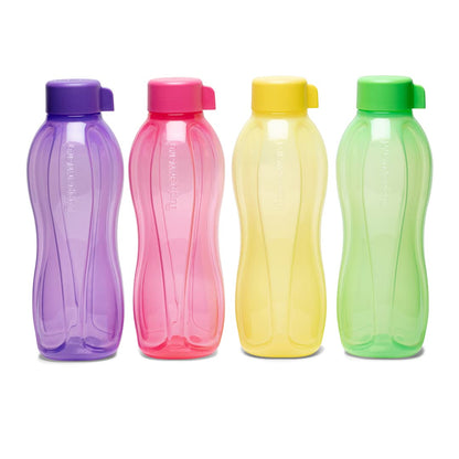 Tupperware Aquasafe Plastic Bottle, 1000ml, Set of 4-COLOR MAY VARY