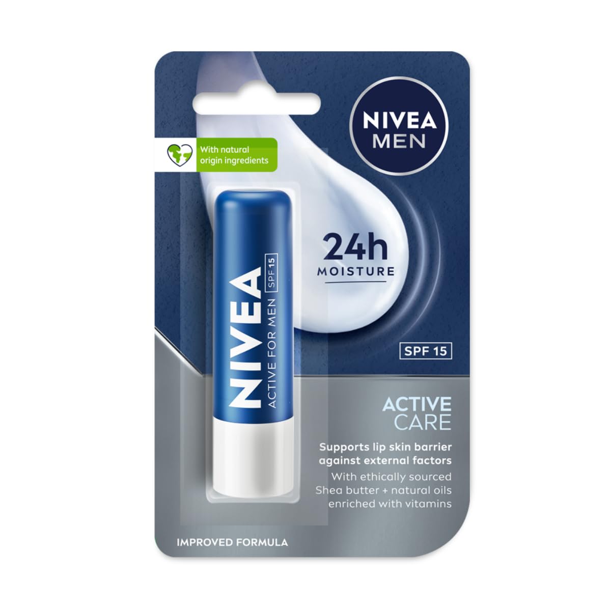 NIVEA MEN Active Care 4.8g Lip Balm Nourished Lips