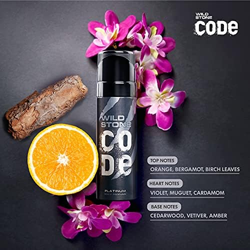Wild Stone CODE Platinum Body Perfume for Men, Pack of 2 (150ml each)