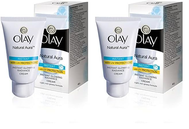 Olay Natural Aura Cream Vitamin B3, Pro B5, E With UV Protection 40 Gm (Pack Of 2)