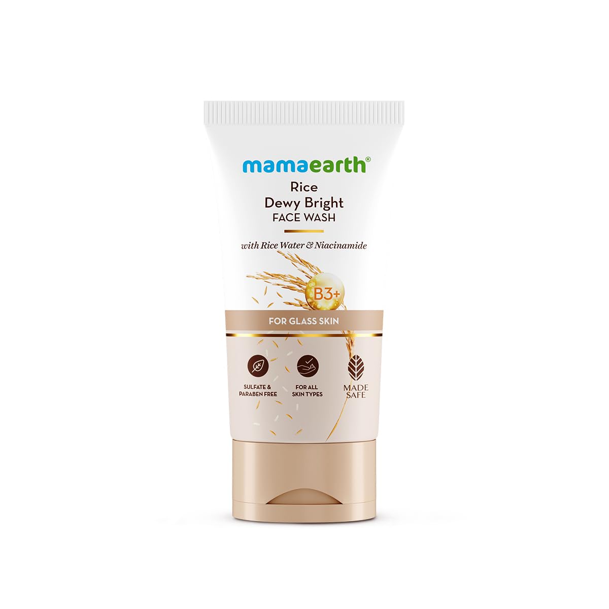Mamaearth Rice Dewy Bright Face Wash With Rice Water & Niacinamide for Glass Skin 150 ml