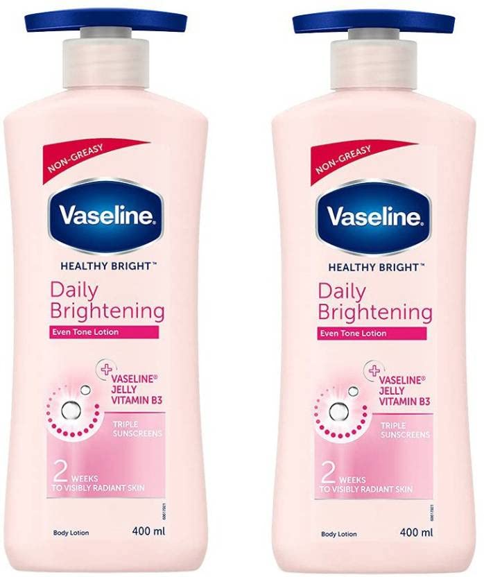 Vaseline DAILY BRIGHTENING EVEN TONE LOTION COMBO 2 400ML Each