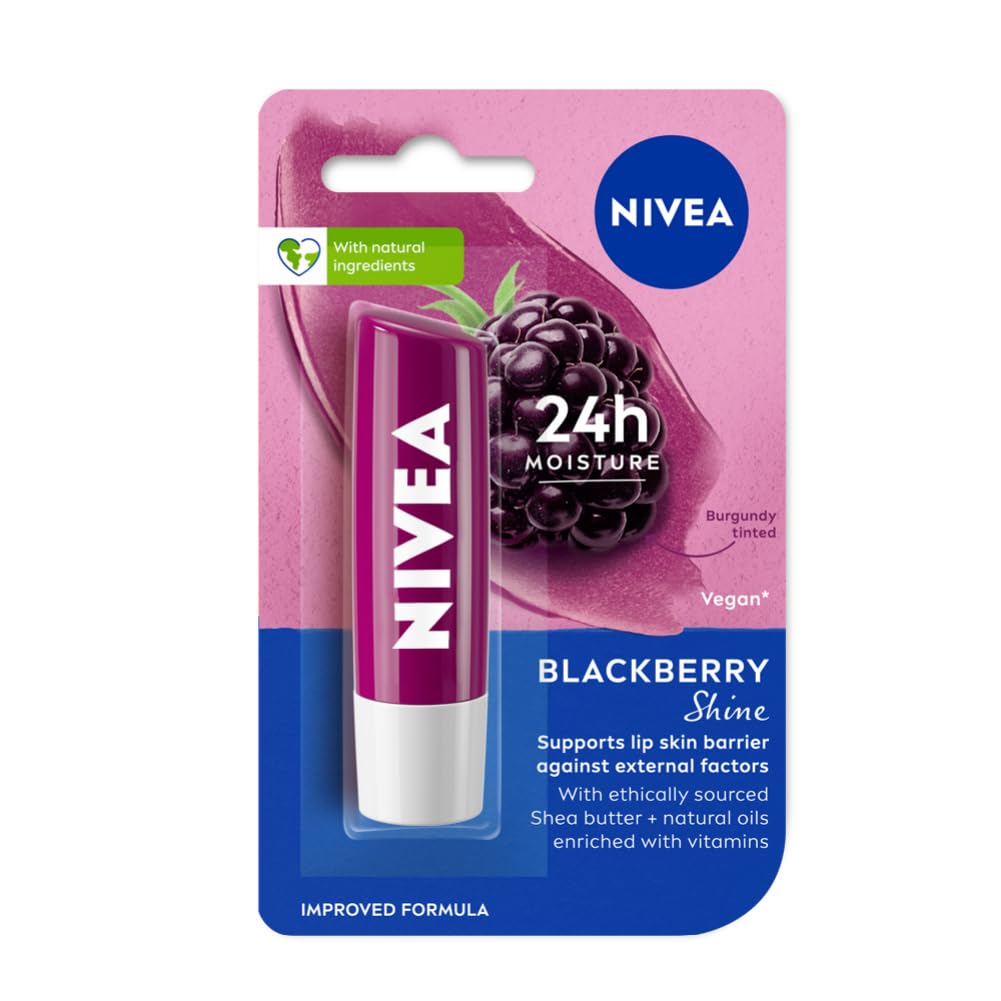 NIVEA Lip Balm Fruity Berry Shine  Purple 4.8gm
