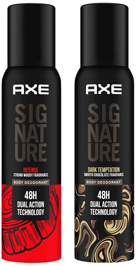 AXE Signature Dark Temptation Body Perfume for Men 154 ml And Signature Body Perfume Intense 154ml