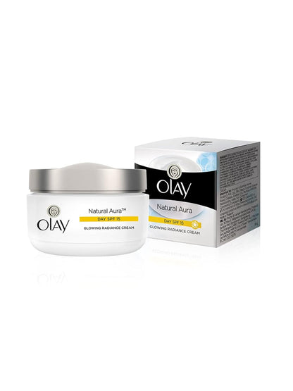 Olay Natural Aura Day Cream with SPF 15 Glowing Radiance Cream Combination Skin 50g