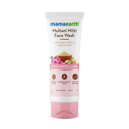 Mamaearth Multani Mitti Face Wash with Multani Mitti & Bulgarian Rose  100 ml