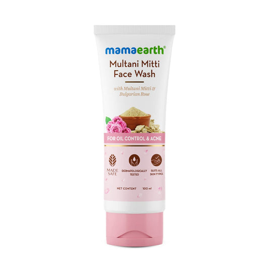 Mamaearth Multani Mitti Face Wash with Multani Mitti & Bulgarian Rose  100 ml