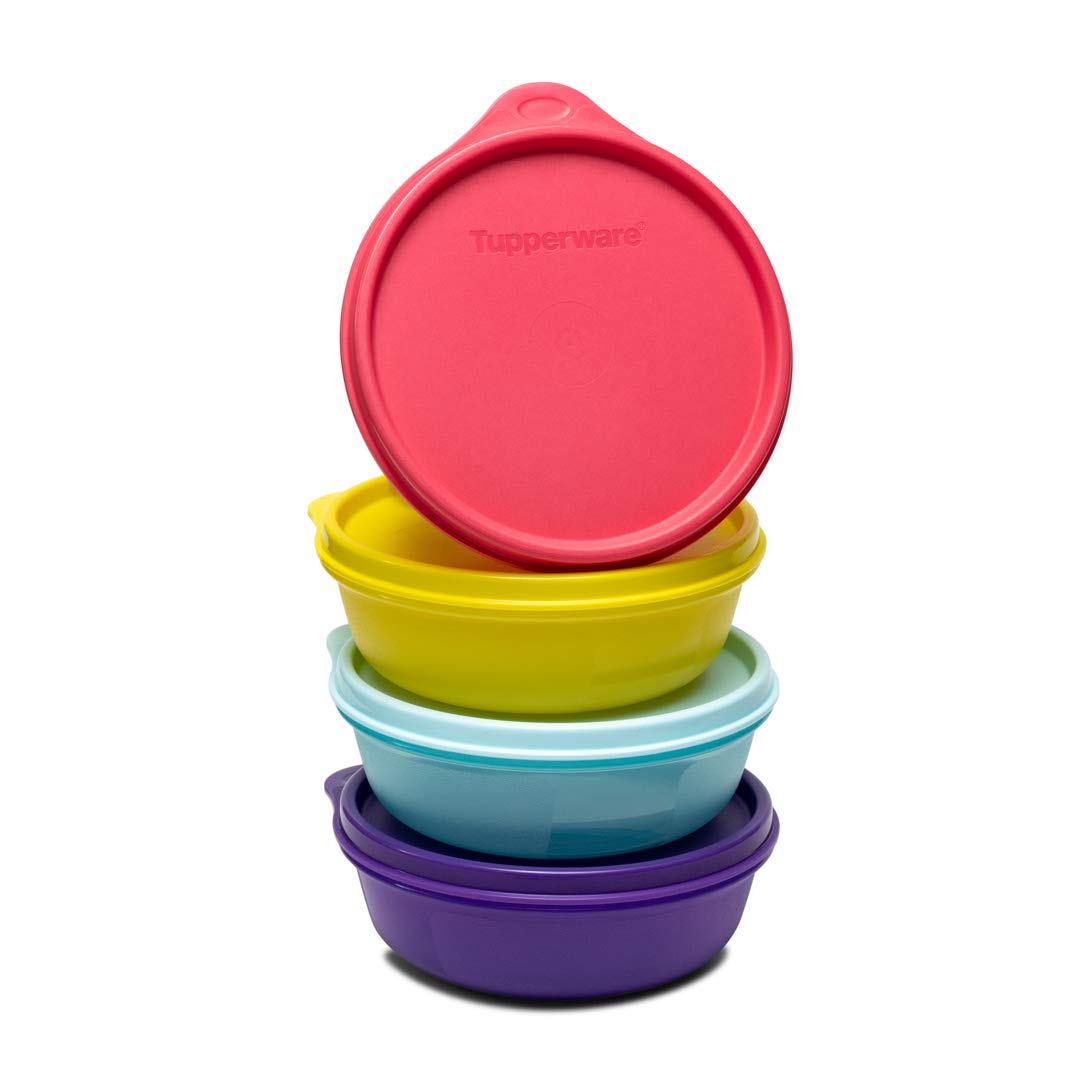 Tupperware Buddy Bowl Set, 300ml, 4 Pieces, Assorted, Plastic COLOR MAY VARY
