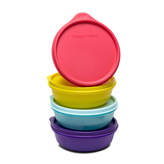 Tupperware Buddy Bowl Set, 300ml, 4 Pieces, Assorted, Plastic COLOR MAY VARY